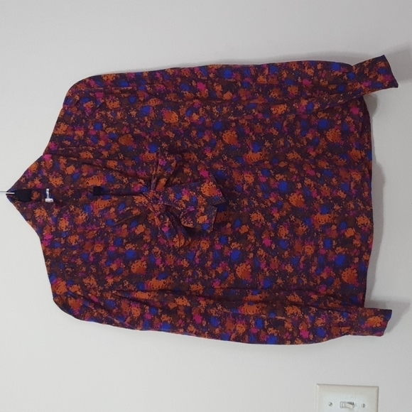 Vintage Yves Saint Laurent 100% Silk 1970 Rive Gauche Button Down Shirt - Picture 3 of 8